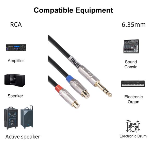 1 / 1.8 / 3M 3.5mm2RCAMからオスオーディオケーブルHiFiステレオAUXコードアダプター3M