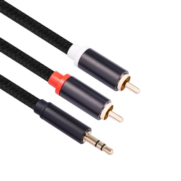 1 / 1.8 / 3M 3.5mm2RCAMからオスオーディオケーブルHiFiステレオAUXコードアダプター3M
