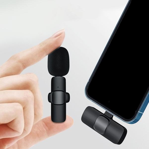 カメラ用ワイヤレスラベリアマイクタイプCオーディオビデオレコーディングマイク