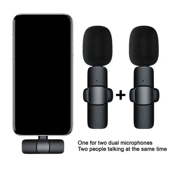 カメラ用ワイヤレスラベリアマイクタイプCオーディオビデオレコーディングマイク