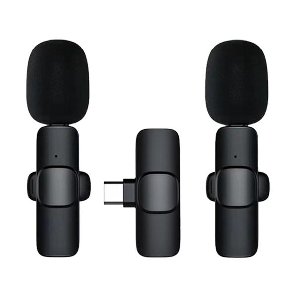 カメラ用ワイヤレスラベリアマイクタイプCオーディオビデオレコーディングマイク