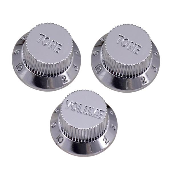 SQギター用の音色とボリュームスピードコントロールノブ2pcsT1pcs V Silver