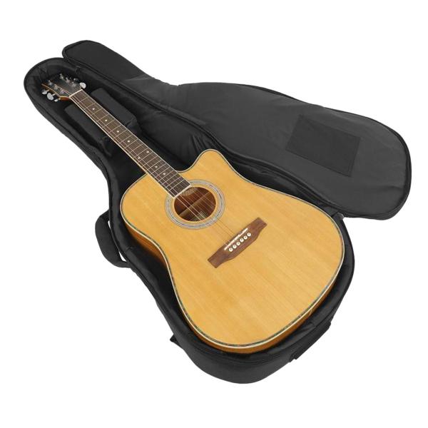 エレキギターブラック用の調節可能なショルダーストラップ付きギターケースバックパック