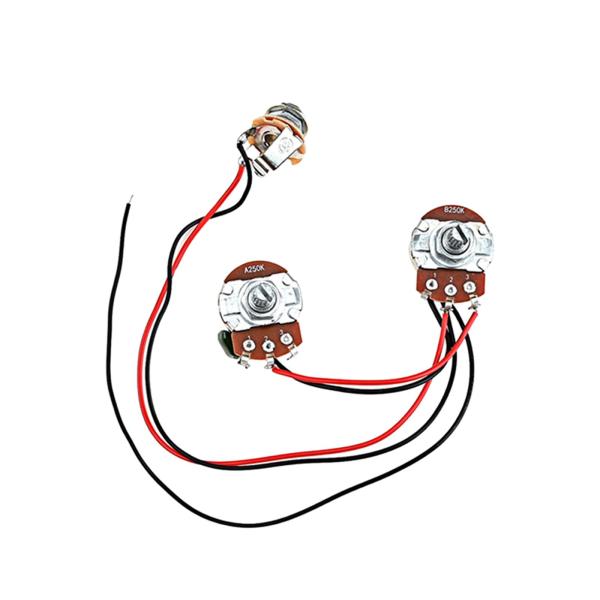 プロフェッショナル ギター ポテンショメータ オーディオ ボリューム ギター ワイヤリング ハーネス 1V1T ジャック ベース パーツ ア