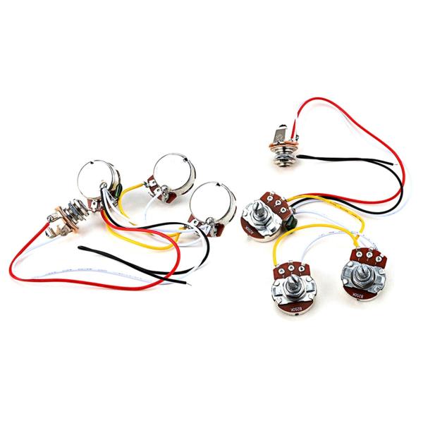 Electric A250K+B250K ポテンショメータ 配線済み エレキギターアクセサリー用