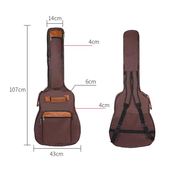 プロフェッショナルエレクトリックベースギターバッグ 調節可能なストラップ付き 厚手のパッド入り保護収納バックパック 防水ポータブルベースギグ