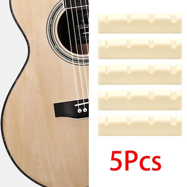 5x ベースギター ナット ストリング フィッティング ジャズ DIY 精密弦楽器製作者ベース ポータブル スロット付きナット 交換部品 エ