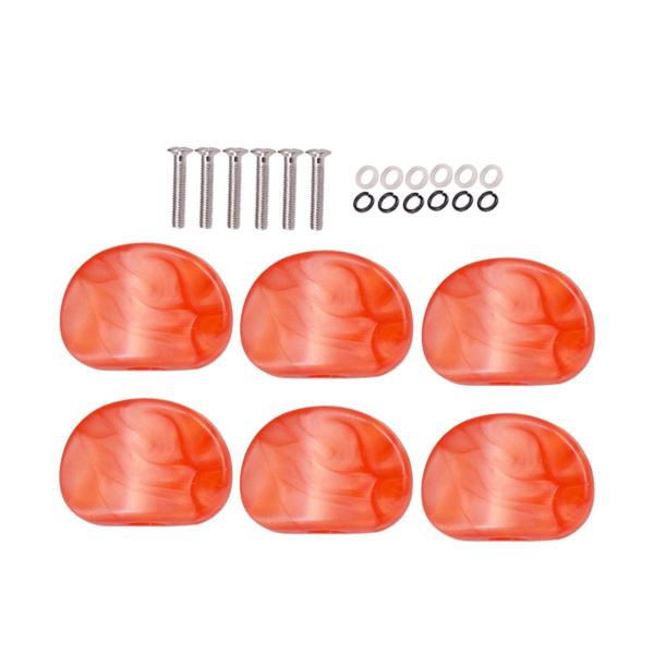 ギターチューナーペグボタンエレキギター交換用チューナーボタン Accs レッド