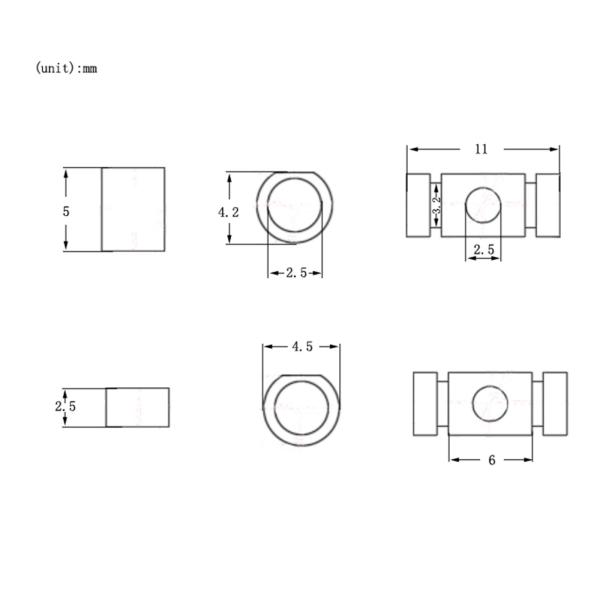 2 個ローラーストリングガイドギターローラーストリングツリークラシックギター用ブラック