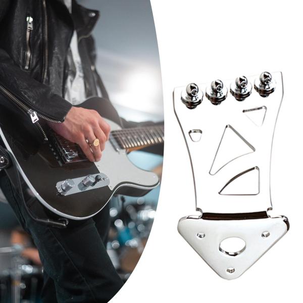 バンジョーテールピース交換中空ボディアーチトップギター高性能クロームプロフェッショナル 4 弦ギターアクセサリージャズギター用