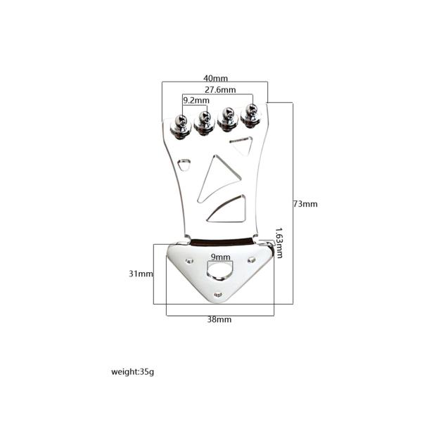 バンジョーテールピース交換中空ボディアーチトップギター高性能クロームプロフェッショナル 4 弦ギターアクセサリージャズギター用