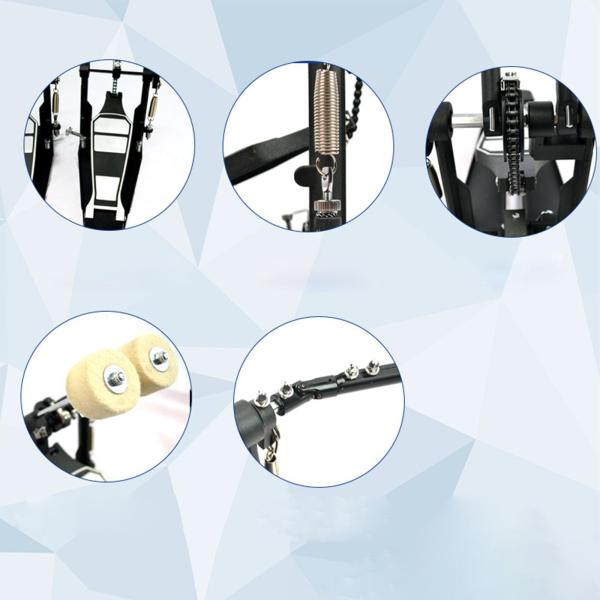 ダブルバスドラムペダルツインフットペダルジャズドラム用電子ドラム愛好家ダブルチェーン