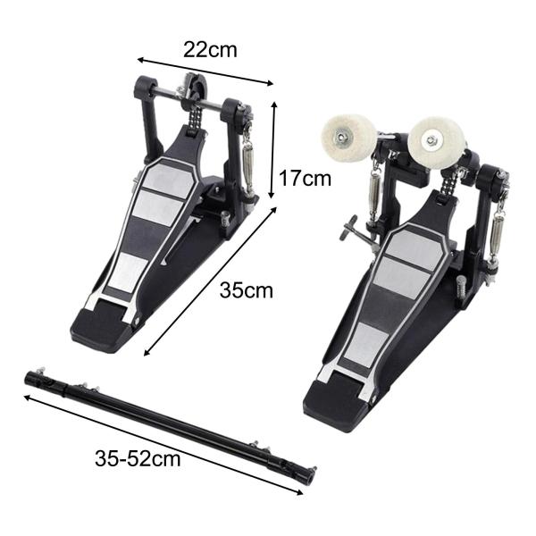 ダブルバスドラムペダルツインフットペダルジャズドラム用電子ドラム愛好家ダブルチェーン