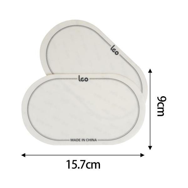 2x ドラムヘッドパッチ 耐衝撃性 バスドラムパーツ用 ドラムヘッドプロテクター ホワイト 15.7cmx9cm