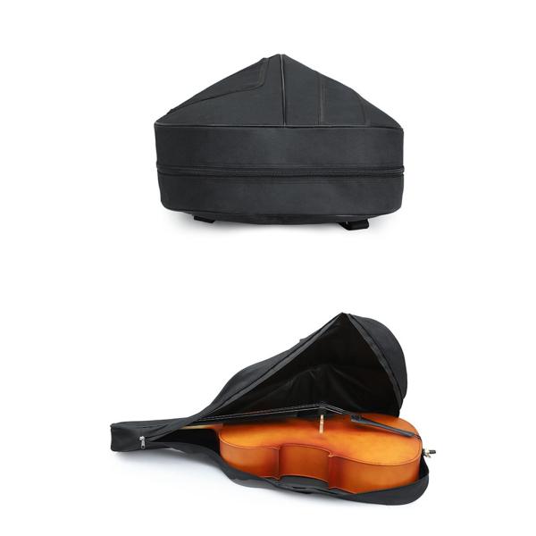 チェロ キャリング バッグ 防雨、オックスフォード布パッド入りソフト チェロ ケース、旅行キャンプ ステージ パフォーマンス コンサート用チ123cmx45cmx23cm