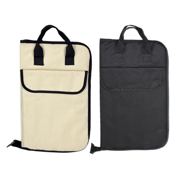 ポータブルドラムスティック収納ハンギングバッグハンドル付きドラムスティックハンドバッグホルダーブラック