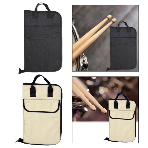 ポータブルドラムスティック収納ハンギングバッグハンドル付きドラムスティックハンドバッグホルダーブラック