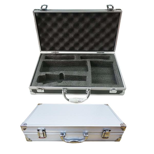 マイクギア収納ボックス ガイドシステム ハンドル付き 楽器ボックス マイクケース ブラック