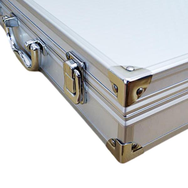 マイクギア収納ボックス ガイドシステム ハンドル付き 楽器ボックス マイクケース ホワイト