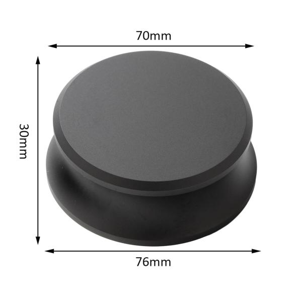 アルミニウムレコードウェイトスタビライザー、LPスタビライザー用レコードクランプ、プロフェッショナル、友人、家族へのギフト , 黒