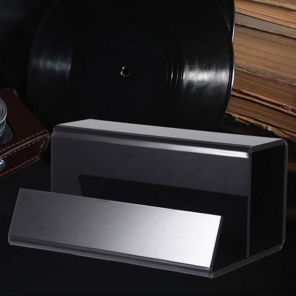 ビニールレコードスタンド デスクレコード収納ラック オフィス ホームデコレーション 新聞用 ブラック