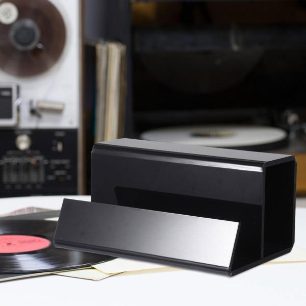 ビニールレコードスタンド デスクレコード収納ラック オフィス ホームデコレーション 新聞用 ブラック