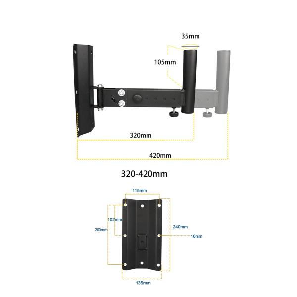 スマートスピーカーシェルフホーム安定した調節可能な取り外し可能な頑丈なスピーカーブラケットスピーカーホルダーリビングルーム本棚バスルーム用