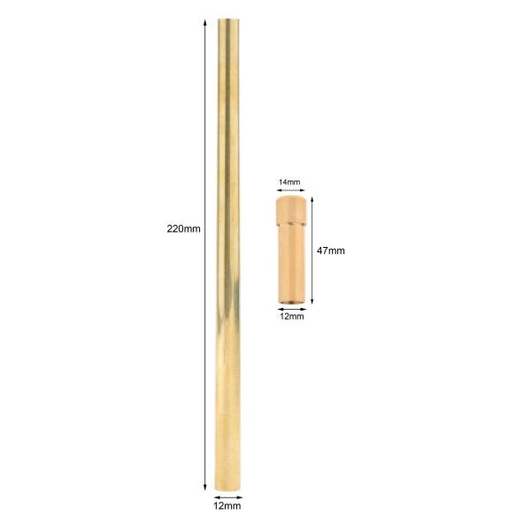 トランペットホイッスルチューブ修理アクセサリー耐久性のあるトランペット音声パイプアクセサリー 220 × 12 ミリメートル 47 × 12 ミリメー