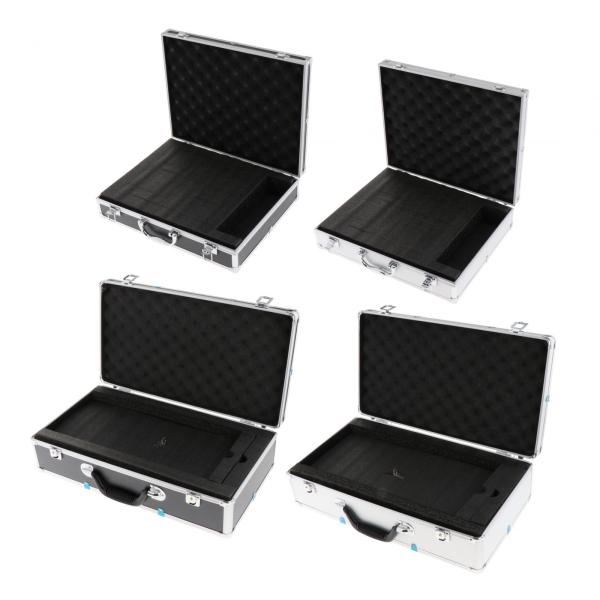 マイクケース アルミ耐衝撃性ライブブロードキャストハードシェルマイクケース 51x27x14cm 