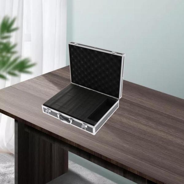 マイクケース アルミ耐衝撃性ライブブロードキャストハードシェルマイクケース 36.5x28.5x9cm argent