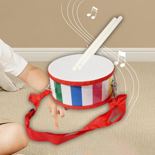 伝統的な中国のウエストドラム、子供用ドラムセット感覚音楽アート、ドラムスティック2本ホリデーギフトドラム楽器音楽玩具、