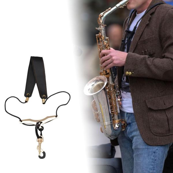 サックス ネックストラップ ベルト 金属フック 調節可能 サックス アルト 初心者 ギフト ゴールド
