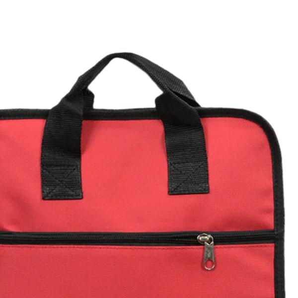 ポータブルドラムスティック収納ハンギングバッグ ハンドル付き ドラムスティックハンドバッグホルダー レッド