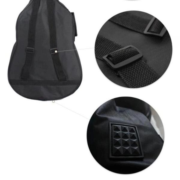 ギターギグバッグ サイドハンドル付き ポータブルトラベル 41インチ アコースティックギターキャリングケース グレー