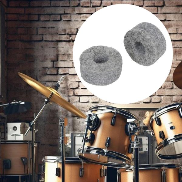 シンバルスタンドフェルト 2個 ドラムシンバルフェルトパッド ラウンド 打楽器アクセサリー