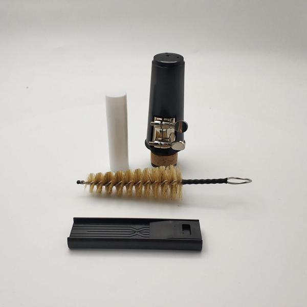 6xクラリネットマウスピースキットセット Bフラットクラリネットリードキャップフルートヘッドクリップブラックパイプアクセサリー楽器機器