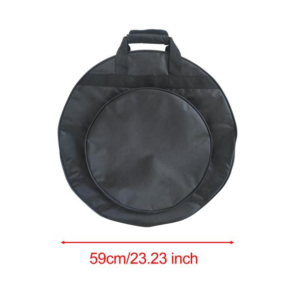 シンバルバッグ 59cm ドラムシンバルとアクセサリーバッグ オックスフォード布 外部ポケット付き バックパックストラップ付き 防塵シンバルケース