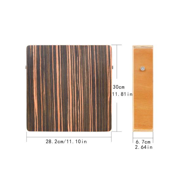 ポータブルカホンドラムパーカッション楽器木製調節可能なストラップ付きバッグ付き