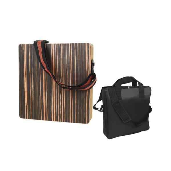 ポータブルカホンドラムパーカッション楽器木製調節可能なストラップ付きバッグ付き