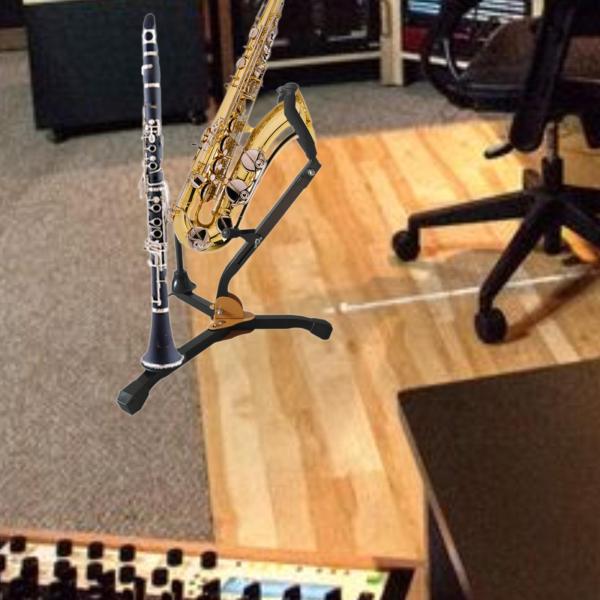 折りたたみ式サックススタンドホルダーラック、管楽器、プロフェッショナル、軽量で持ち運びが簡単、ポータブルサポートサックスホルダー