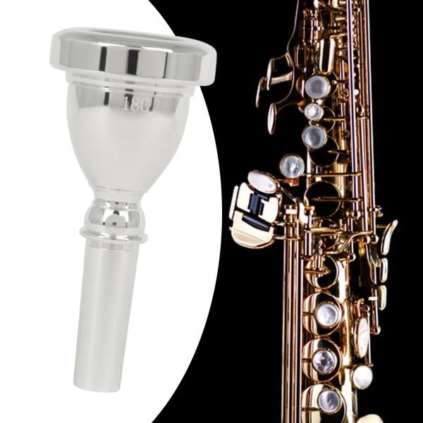 チューバ マウスピース 交換用 ポータブル 管楽器 音楽パーツ プレーヤー用 シルバー