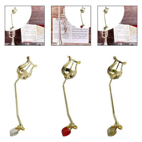トランペット マーチング ミュージッククリップ ポータブル 管楽器用 サックス用品 ホワイトクリップ