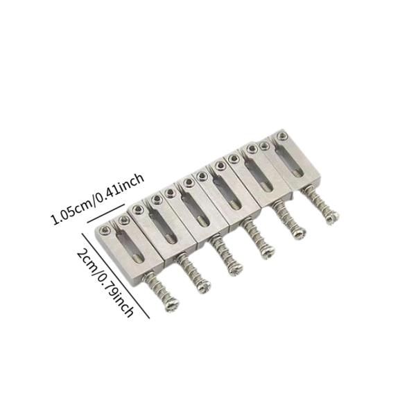 6個 エレキギターサドル ソリッドスチールサドル ギターパーツ 固定ブリッジ用 修理パーツ アクセサリー ブリッジ ハードウェア , 10.5mm A