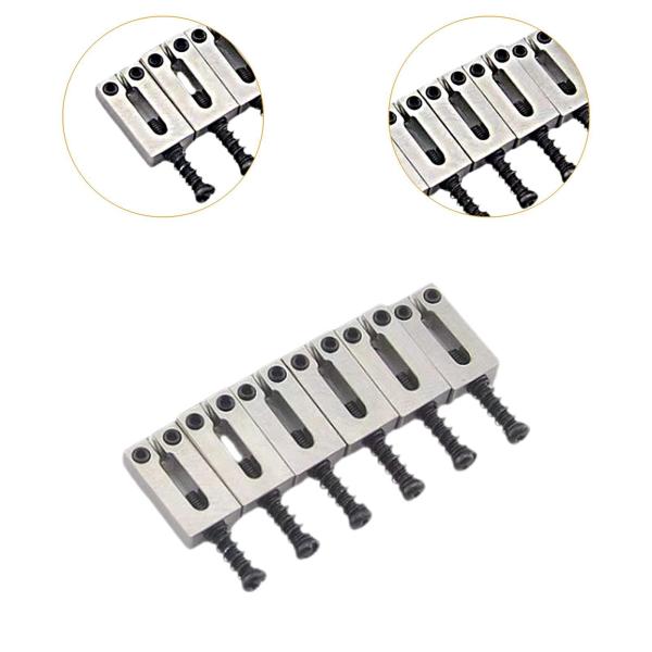 6個 エレキギターサドル ソリッドスチールサドル ギターパーツ 固定ブリッジ用 修理パーツ アクセサリー ブリッジ ハードウェア , 10.8mm B