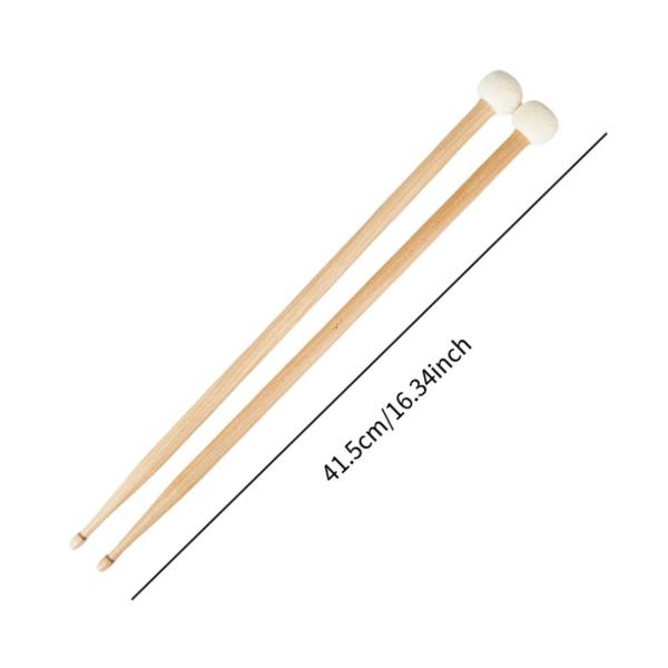 ダブルエンドドラムスティック フェルトヘッド ティンパニマレットスティック パーカッションアクセサリー ロータスドラム ベースドラム用頑丈なパーカッシ
