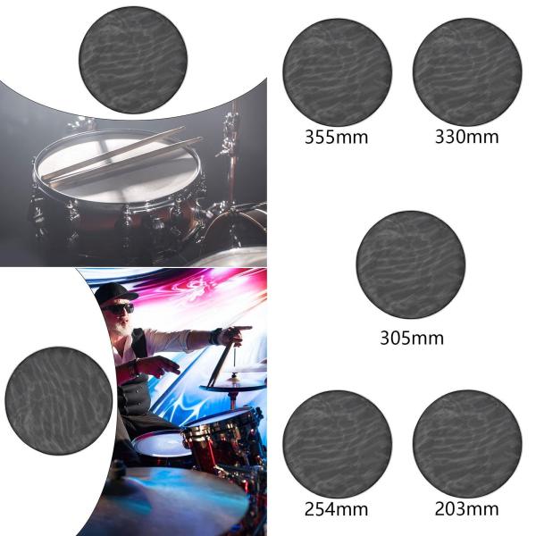 バスドラム ドラムヘッド 丈夫なポータブルドラムダンパー ミュート パーカッション用 14インチ