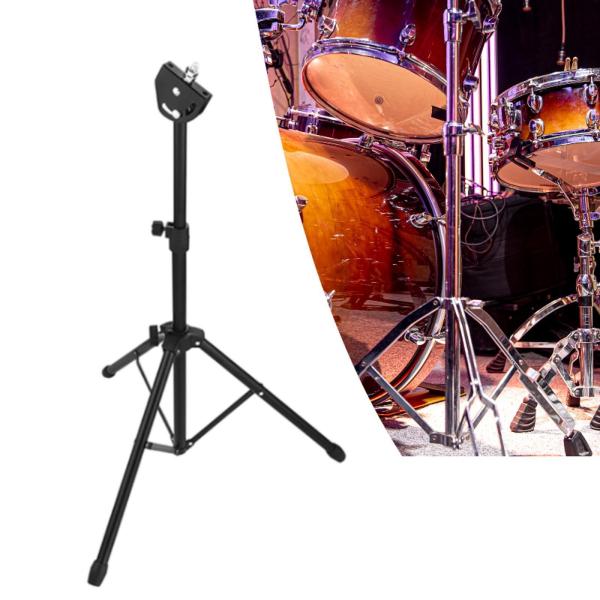 8インチ サイレントドラムホルダー 三脚 折りたたみ式楽器 打楽器ホルダー 高さ調節可能 練習 パフォーマンス ショー用