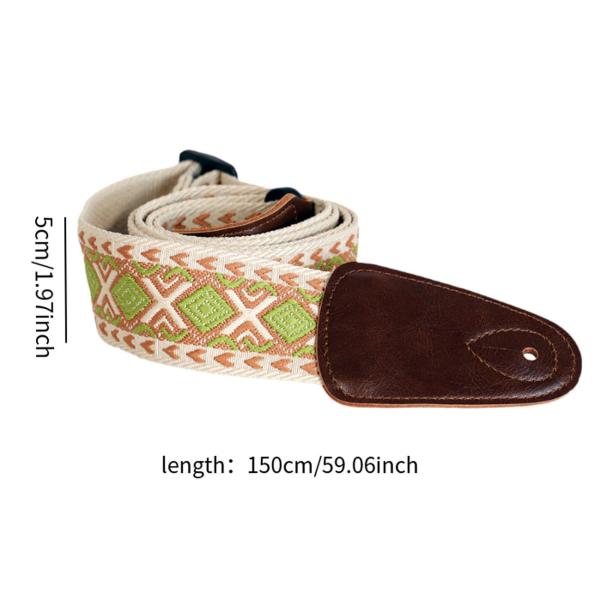 ギターストラップ 刺繍 コットン ギターストラップ ウクレレ ベース アコースティックギター用 パターン A