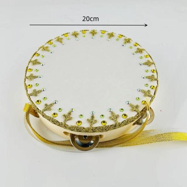 バレエ タンバリン 手持ち 手作り ダンス 小道具 教育パーティー用 リズム 8 インチ