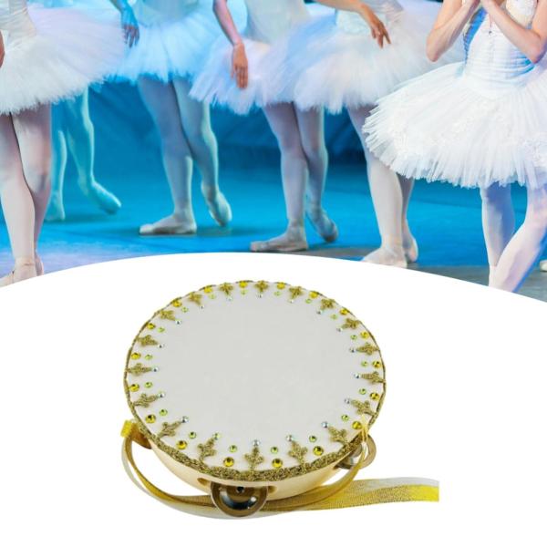 バレエ タンバリン 手持ち 手作り ダンス 小道具 教育パーティー用 リズム 8 インチ